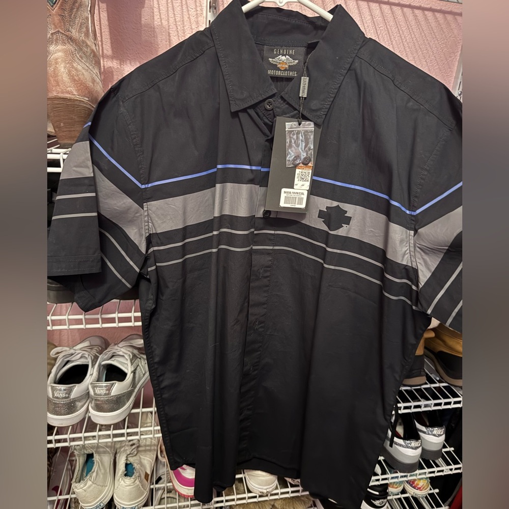 Harley Davidson NWT Men’s button up, size L